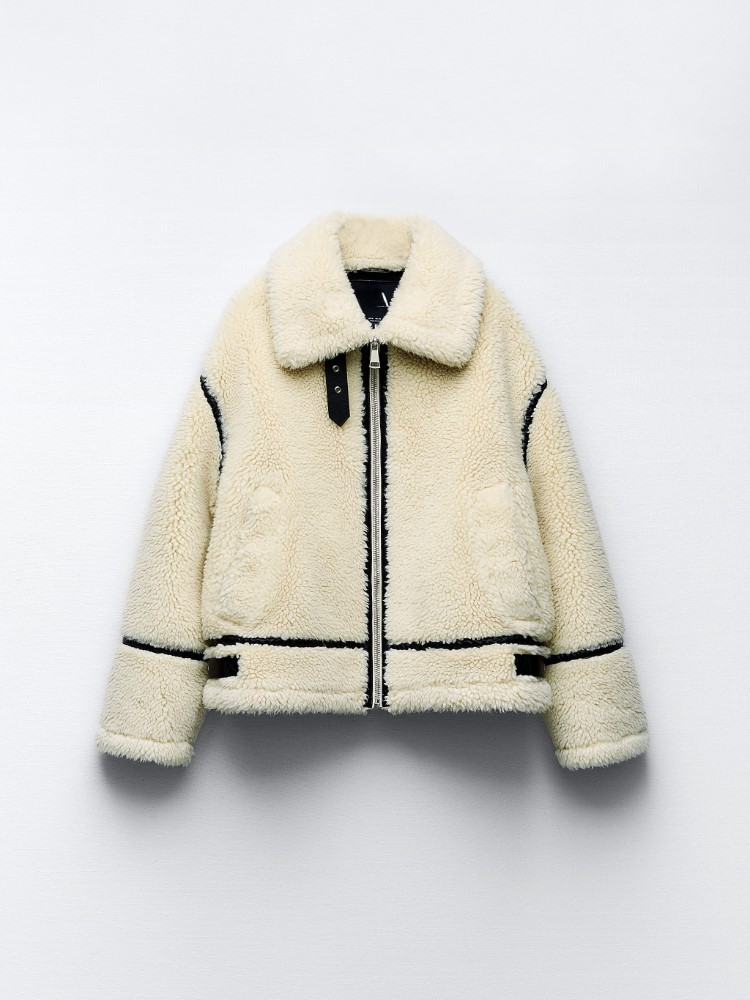 Fabienne | Teddyjacke superweiche weiße Fleecejacke für Damen