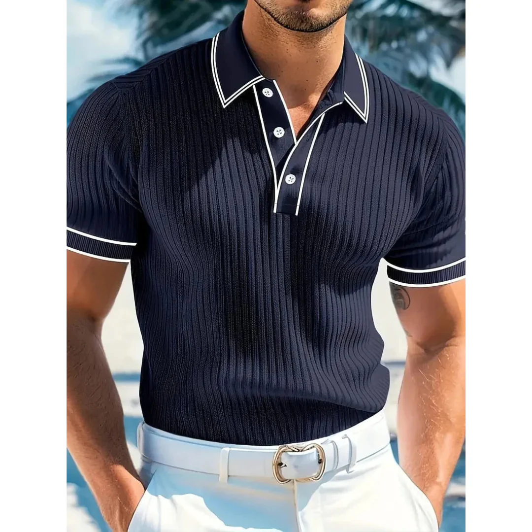 Falk | Herren Poloshirt Mit Struktur Freizeit