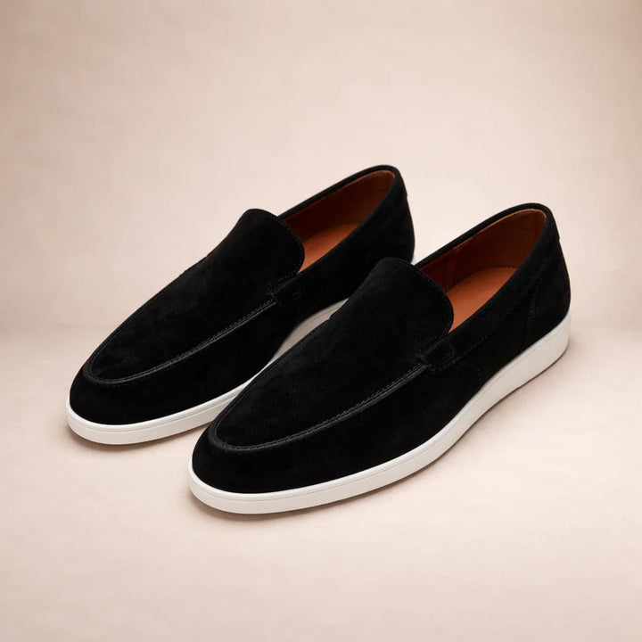 Lässige Slipper Herren Regular Fit Obermaterial aus Leder Schlupfschuh