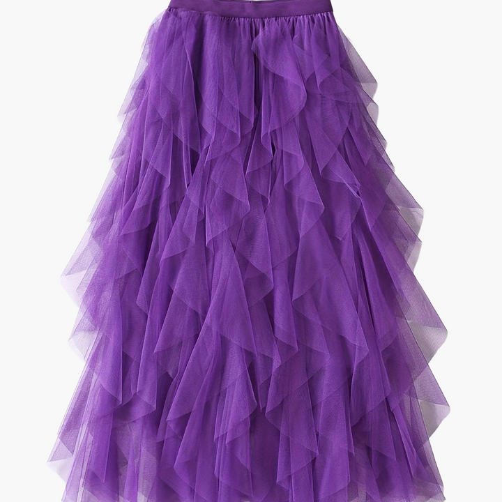 Damenrock Elegante Mehrlagige Volant Romantisches Festkleid