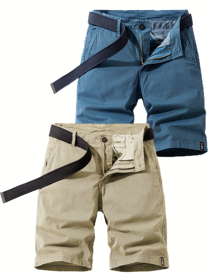 Herren-Bermudashorts mit Gürtel für Sommer- und Outdoor-Aktivitäten