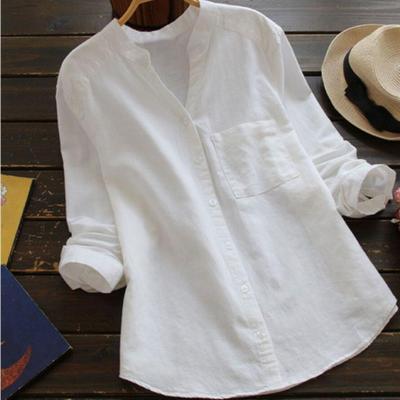 Bluse Damen Langarm Stehkragen