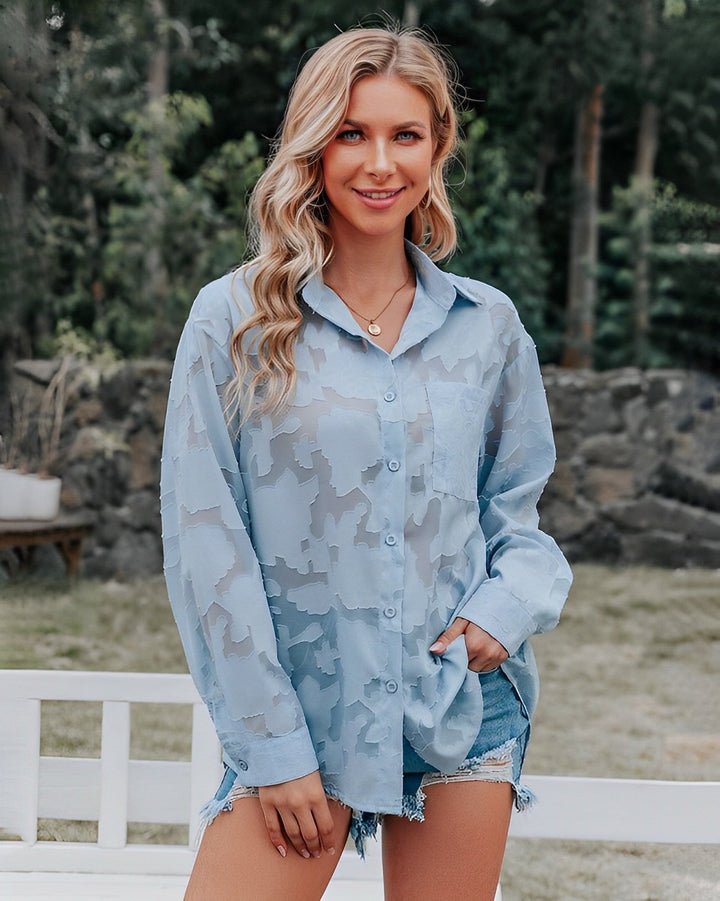 Modische Bluse für Frauen | Lange Ärmel