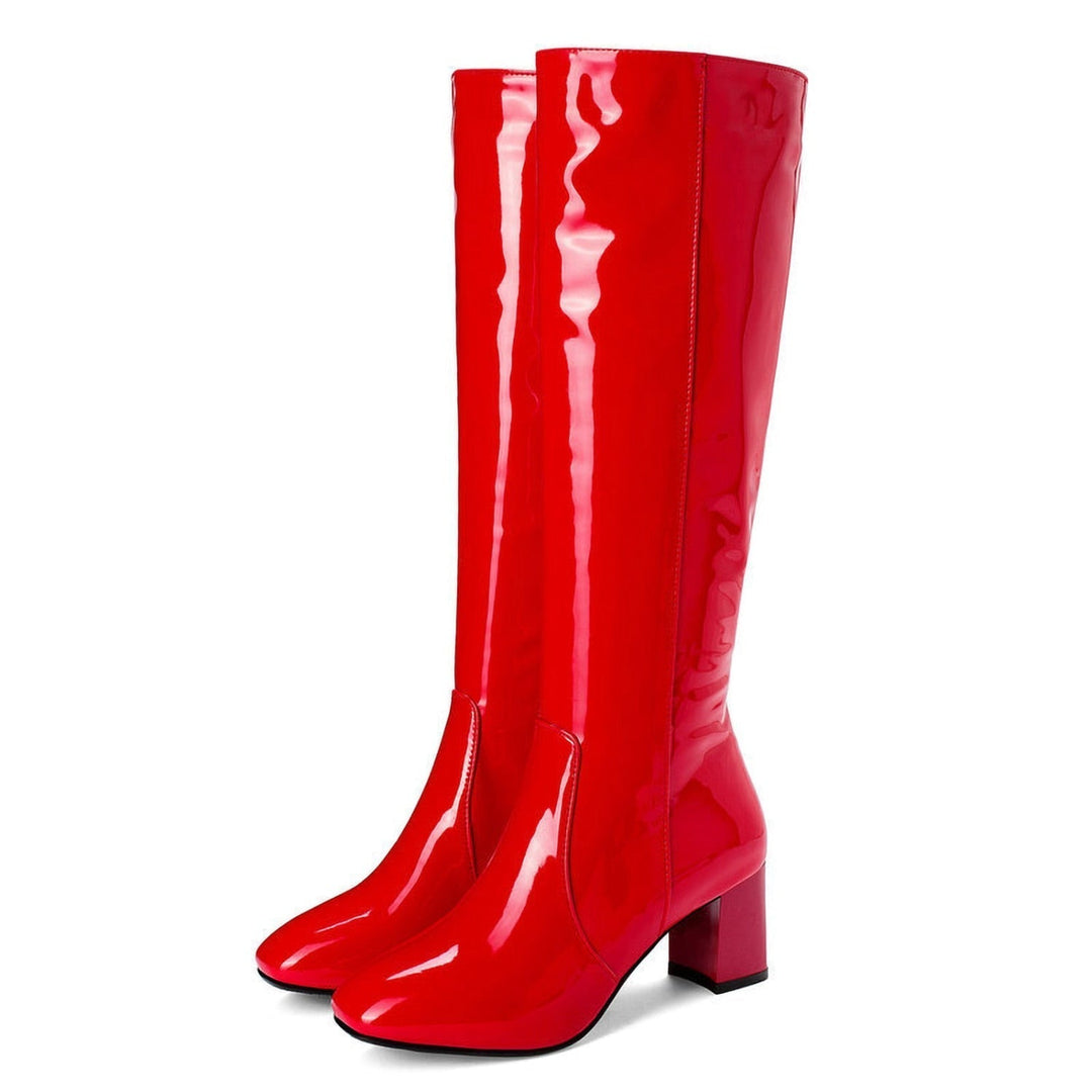 Femke | Lackierte hohe Stiefel