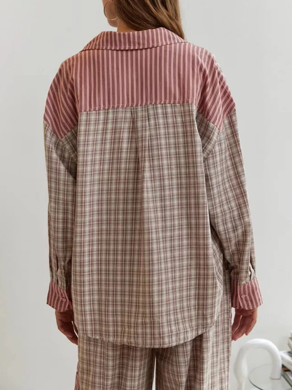 Fenella | Übergroßes Pyjama-Set mit Knopfleiste für Damen