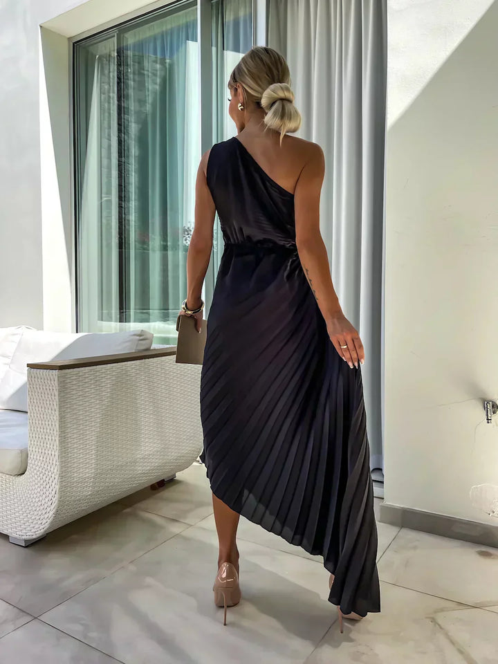 Midi Kleid für Frauen - Rosen Detail - A-Linie