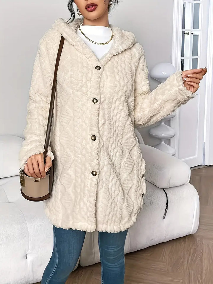 Strickjacke für Damen mit Kapuze im lässigen Stil