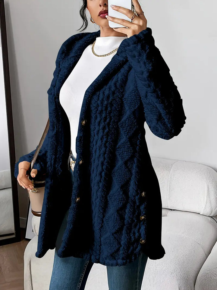 Strickjacke für Damen mit Kapuze im lässigen Stil