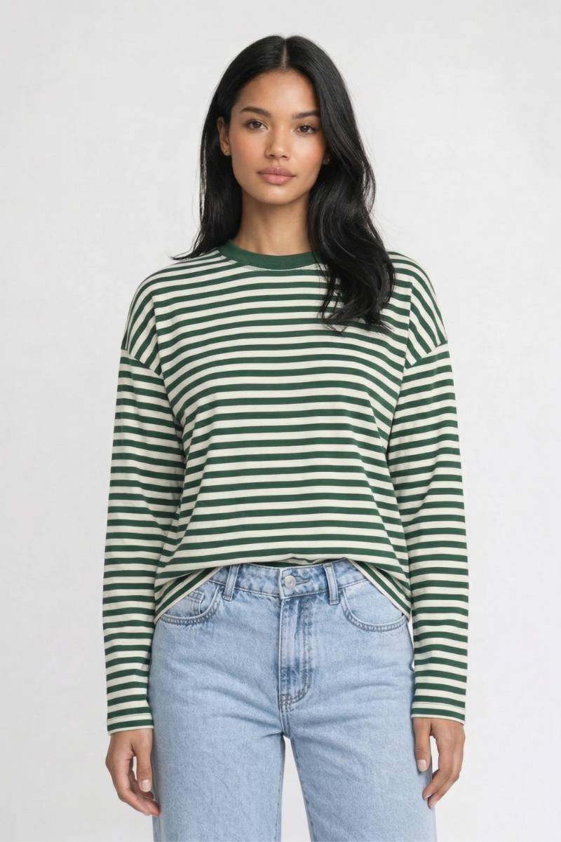 Gestreiftes Top Damen - Oversized | Lange Ärmel