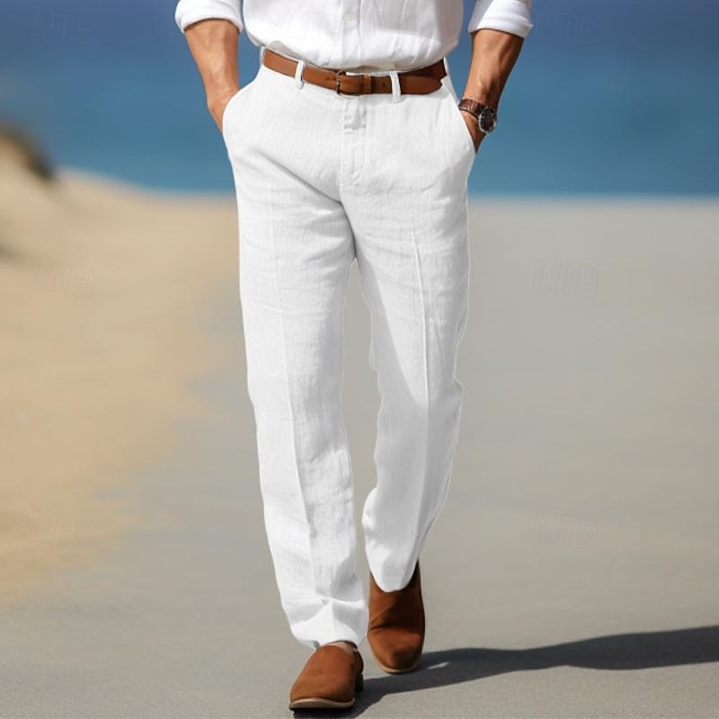 HERRLICHE PREMIUM-LINENHOSE (MIT GÜRTELSCHLAUFEN)