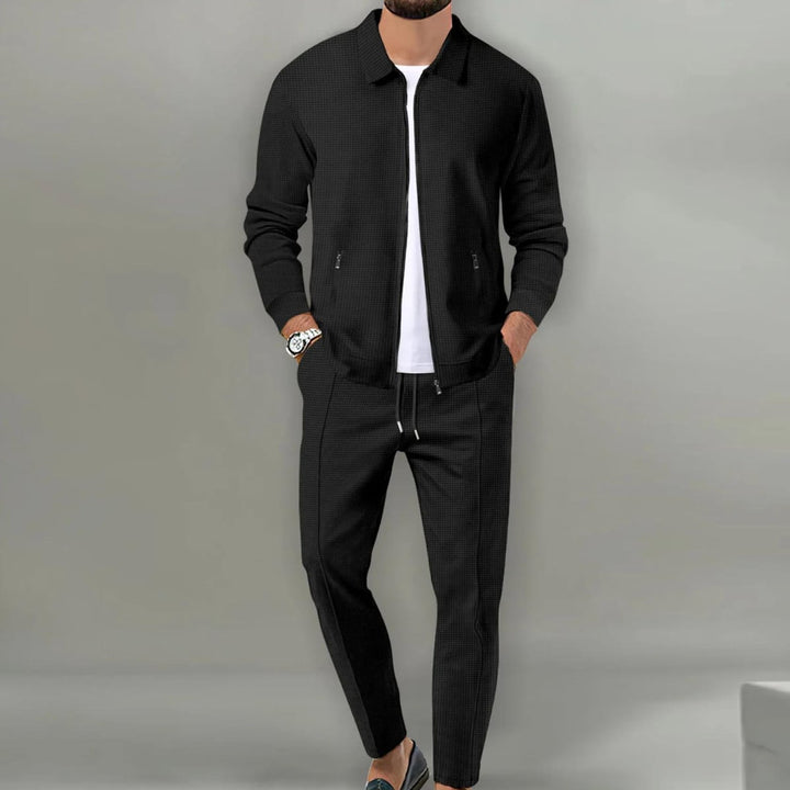 Herren Slim Fit Cardigan Set