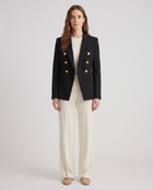 Rebecca | Damen-Doppelreiher-Blazer mit goldfarbenen Knöpfen