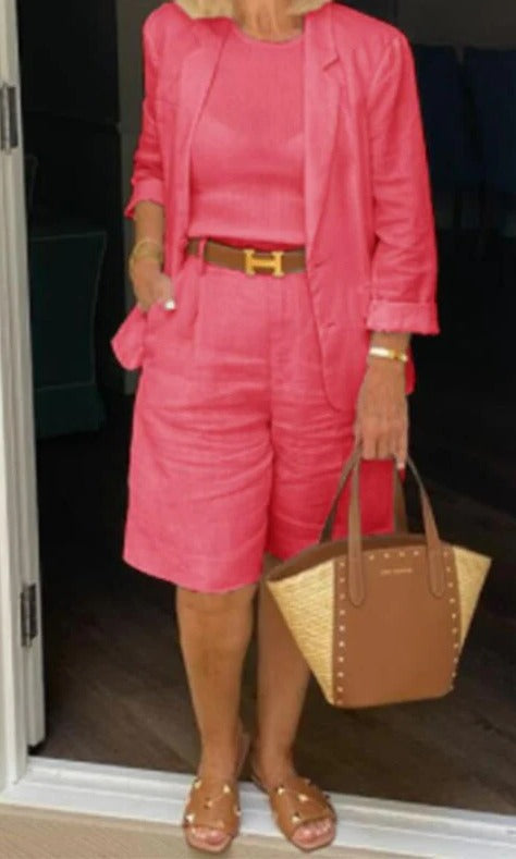 Reagan | Damen Blazer &amp; Bermuda Shorts Zweiteiliges Set