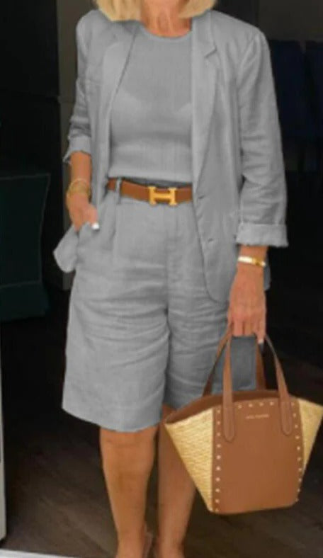 Reagan | Damen Blazer &amp; Bermuda Shorts Zweiteiliges Set