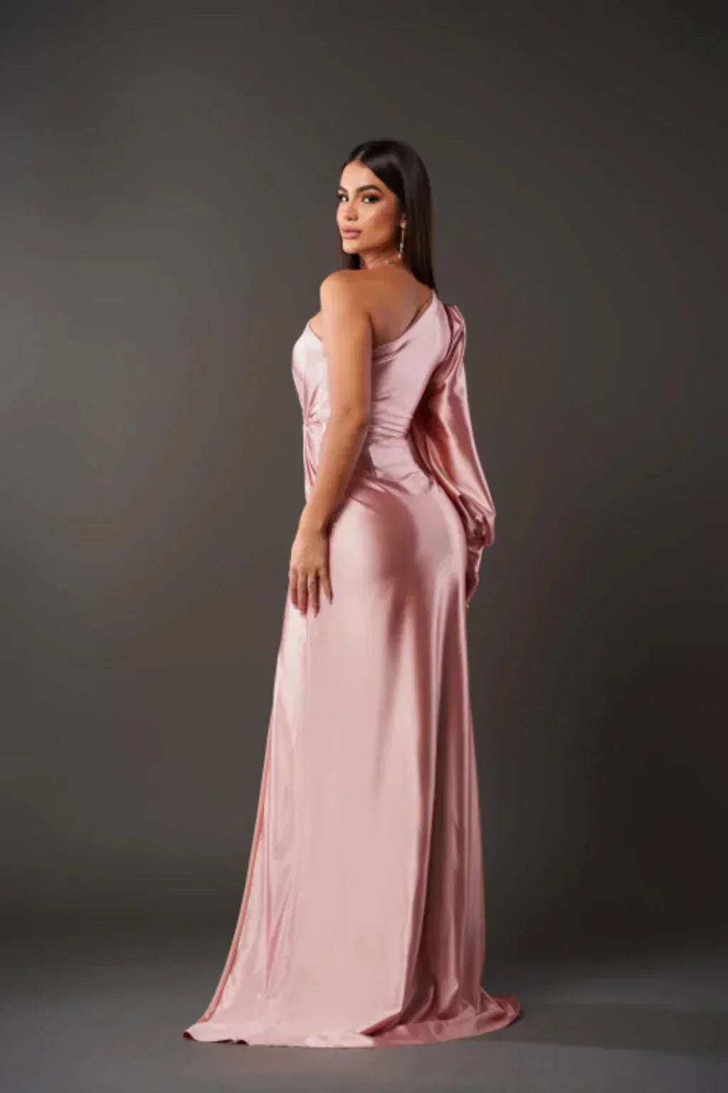 Isolde | Ein-Schulter Maxi Kleid mit Eleganter Spalte