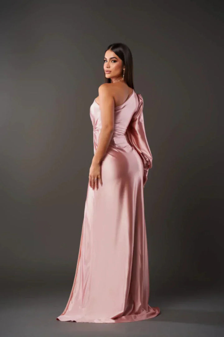 Isolde | Ein-Schulter Maxi Kleid mit Eleganter Spalte