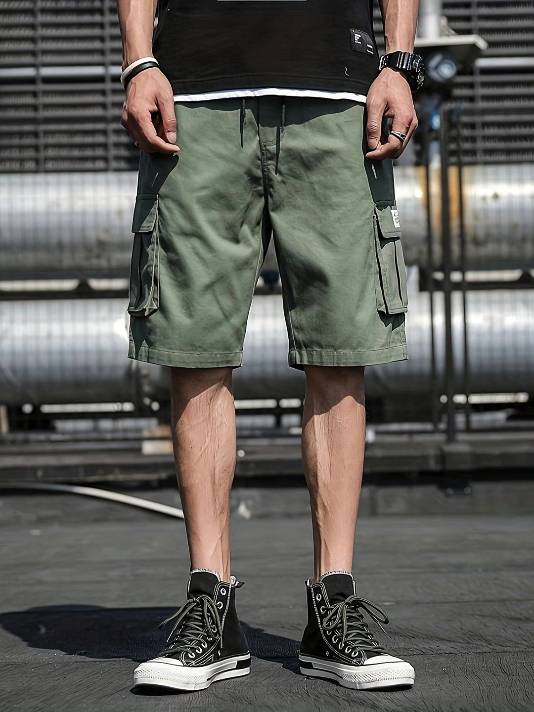 Kurze Cargo-Shorts mit mehreren Taschen für Herren | Ideal für den Sommer