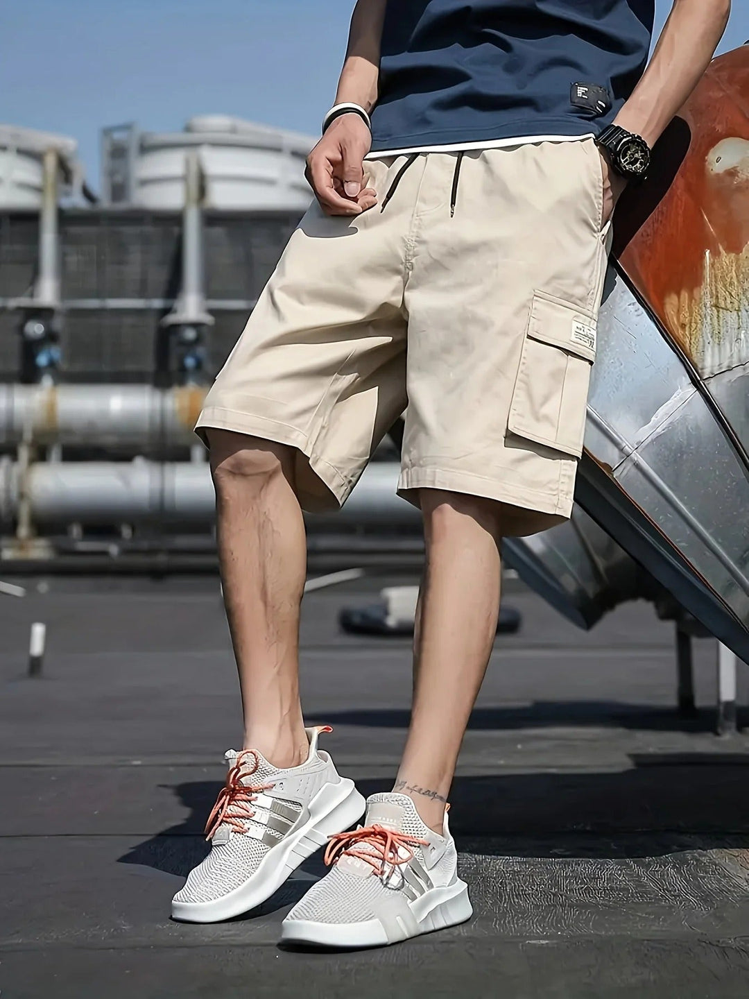 Kurze Cargo-Shorts mit mehreren Taschen für Herren | Ideal für den Sommer