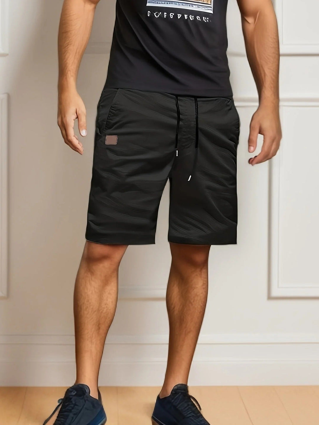 Kurze Cargo-Hose mit elastischem Bund für Herren | Ideal für den Sommer