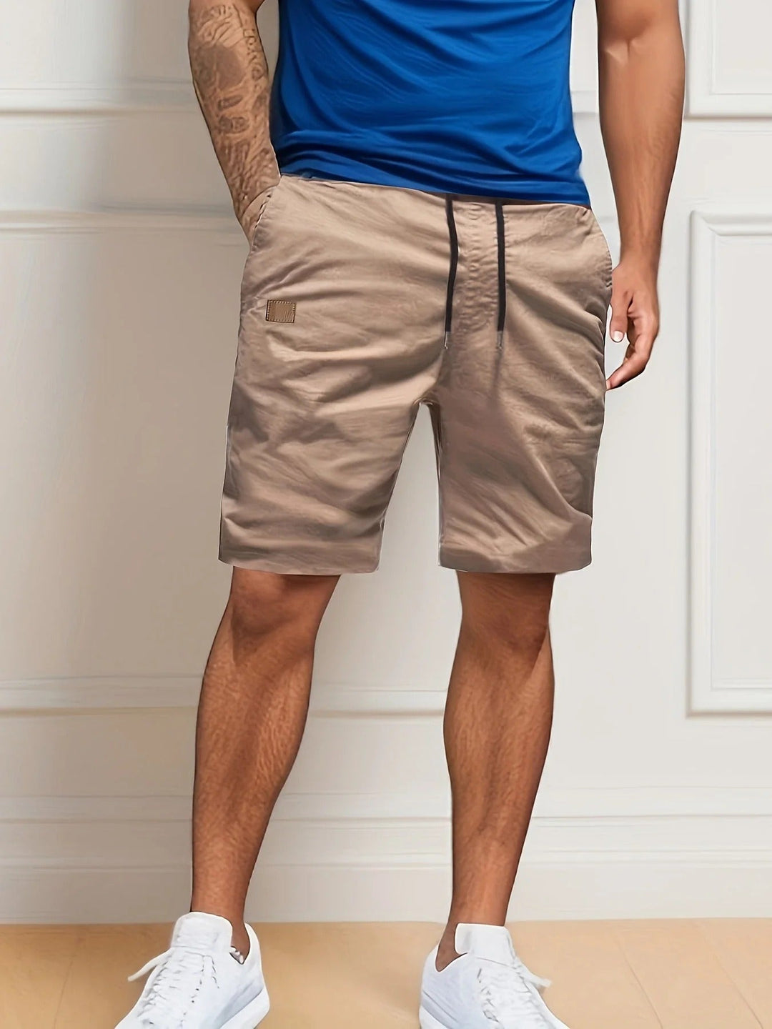 Kurze Cargo-Hose mit elastischem Bund für Herren | Ideal für den Sommer