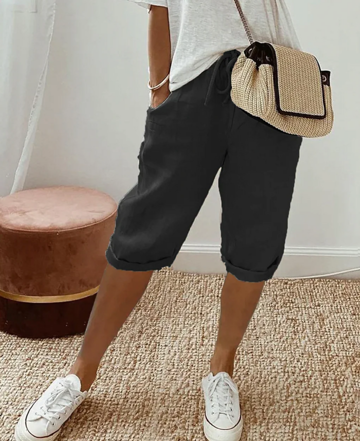 Weit geschnittene Shorts mit elastischem Bund für Frauen | Ideal für entspannte Tage