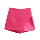 Asymmetrische Shorts-Rock mit seitlichem Reißverschluss für Frauen | Ideal für den Frühling