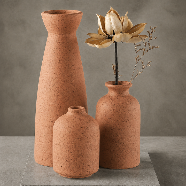 Vasen-Set mit Quarzmuster
