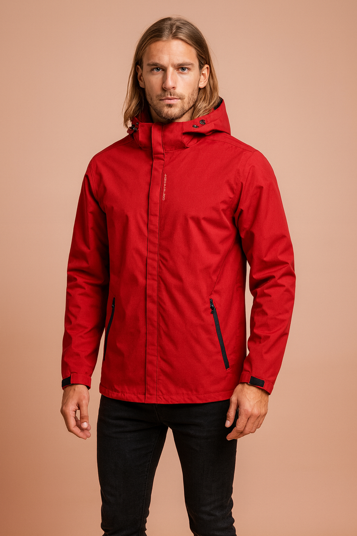 Herren Windjacke mit Kapuze und verstellbaren Manschetten