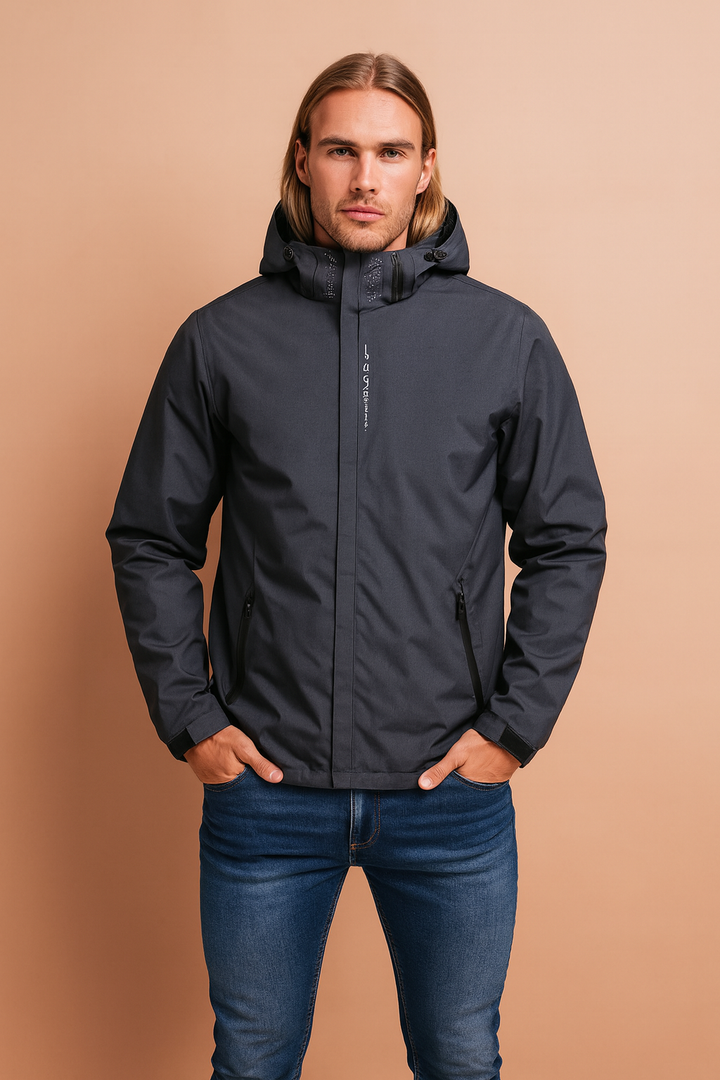 Herren Windjacke mit Kapuze und verstellbaren Manschetten