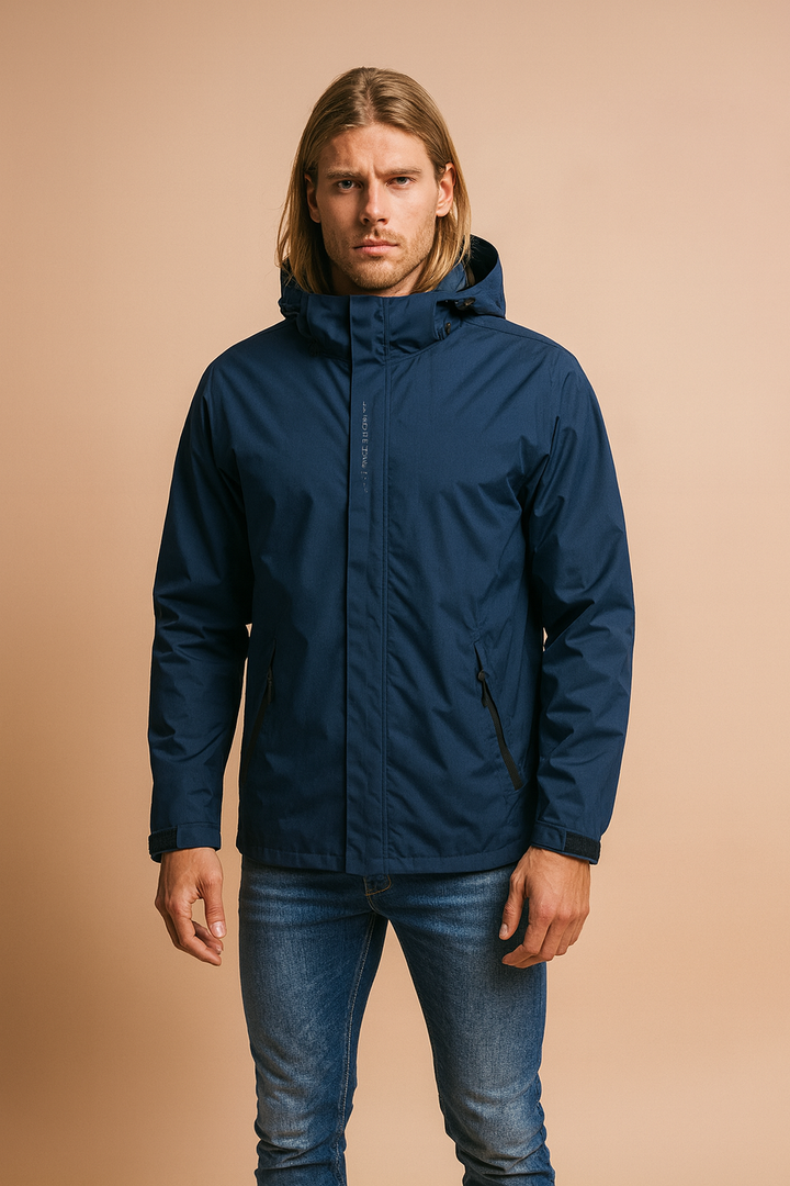 Herren Windjacke mit Kapuze und verstellbaren Manschetten