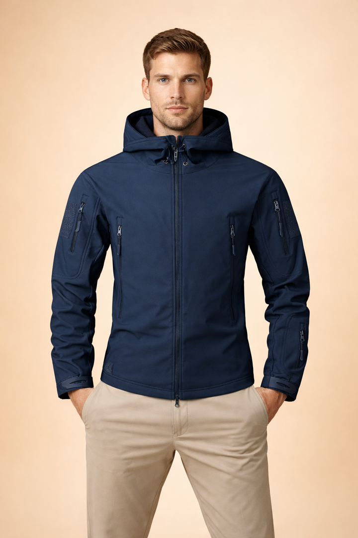 Herrenjacke mit Kapuze und Reißverschluss - Lässige Sommerjacke