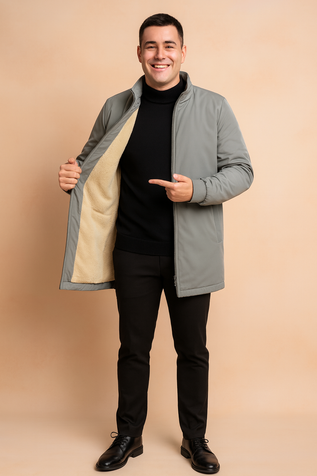 Herren Bomberjack Oversized mit Versteckter Innentasche