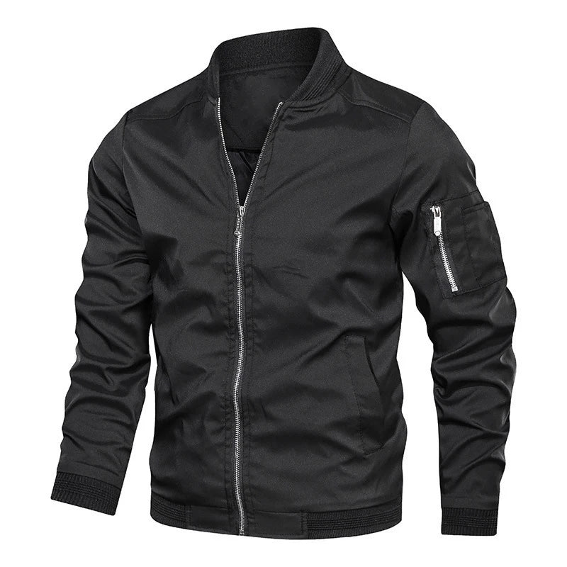 Herren Bomberjacke mit Reißverschlussdetails - Lässige Jacke mit Reißverschlussdetails