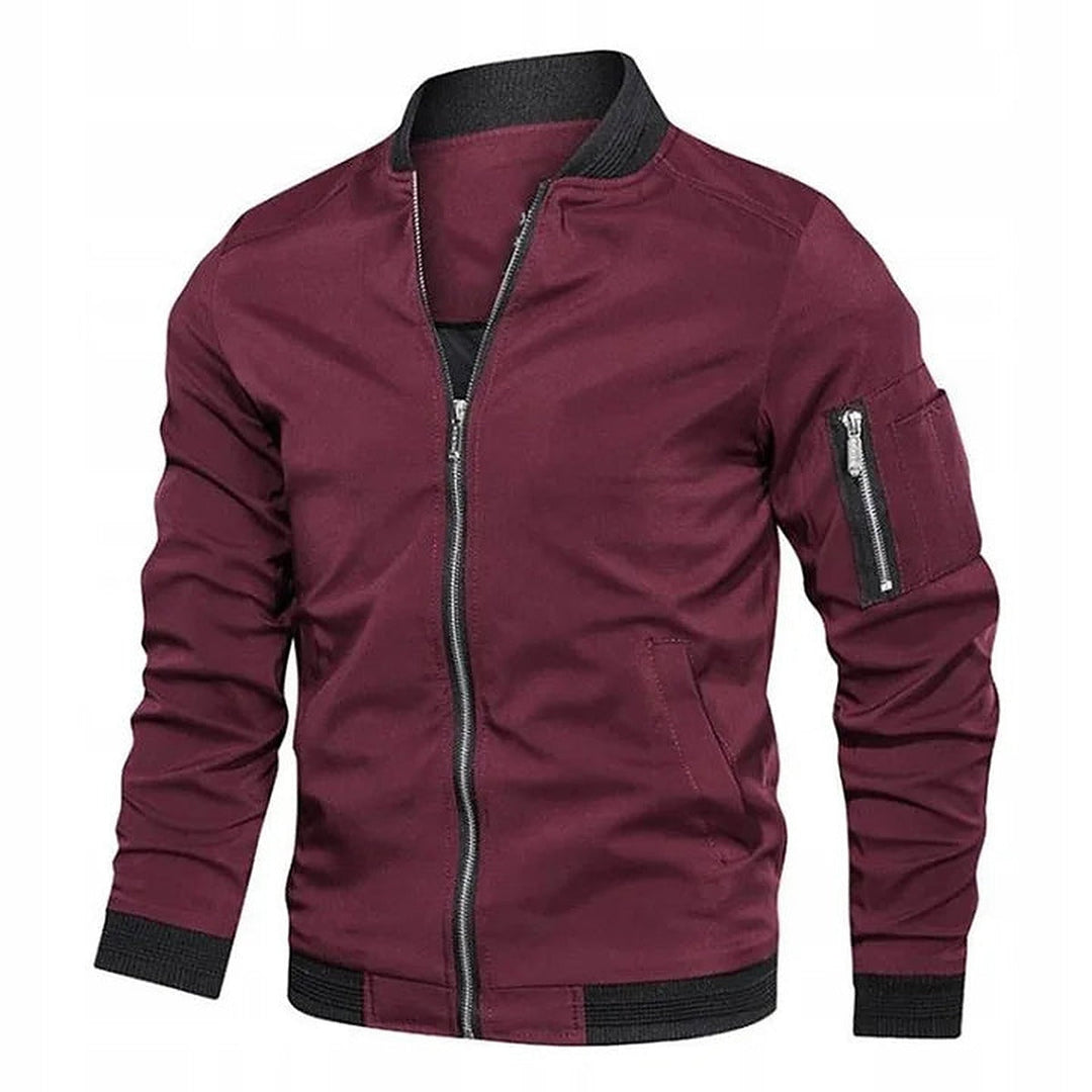 Herren Bomberjacke mit Reißverschlussdetails - Lässige Jacke mit Reißverschlussdetails