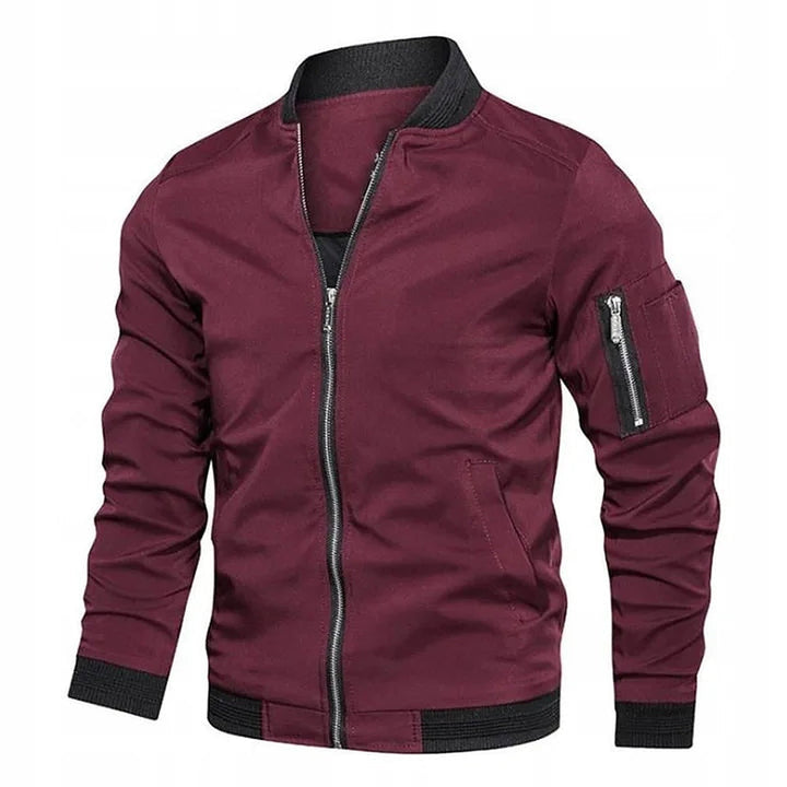 Herren Bomberjacke mit Reißverschlussdetails - Lässige Jacke mit Reißverschlussdetails