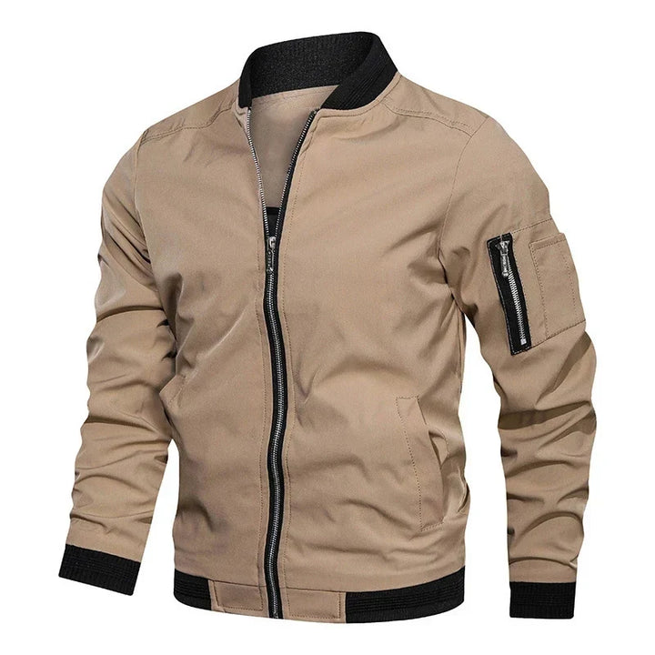 Herren Bomberjacke mit Reißverschlussdetails - Lässige Jacke mit Reißverschlussdetails
