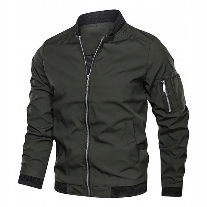 Herren Bomberjacke mit Reißverschlussdetails - Lässige Jacke mit Reißverschlussdetails