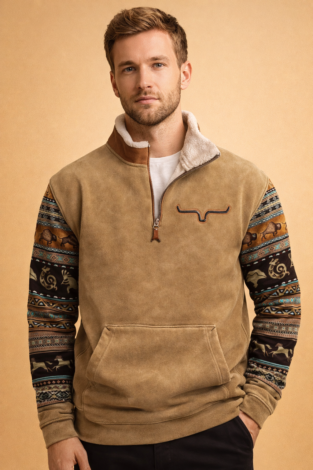 Herrenstrickjacke mit Reißverschluss - Warme Strick-Cardigan, Lockere Passform