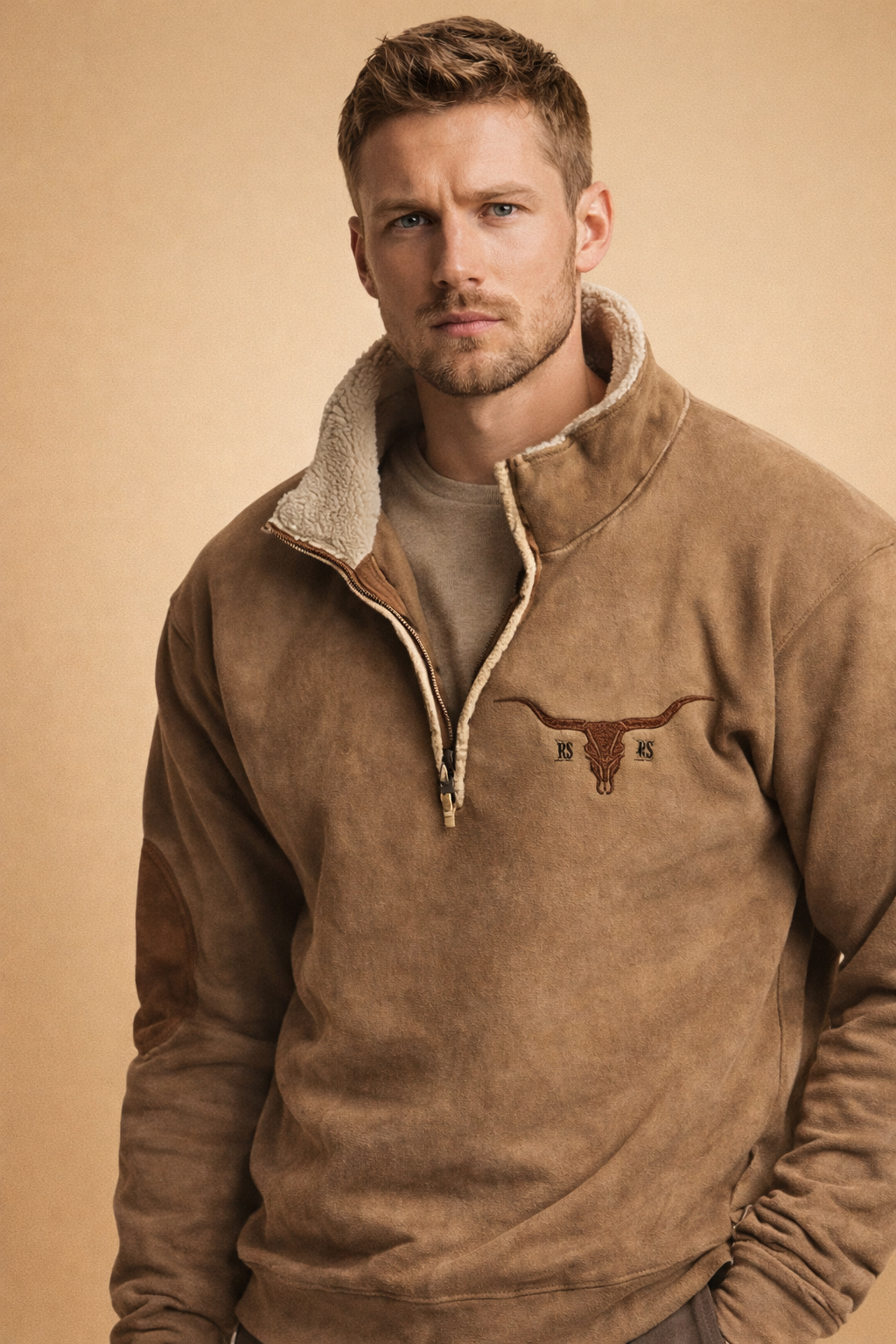 Herrenstrickjacke mit Reißverschluss - Warme Strick-Cardigan, Lockere Passform