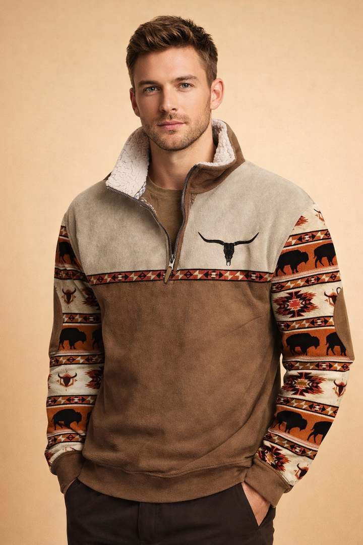 Herrenstrickjacke mit Reißverschluss - Warme Strick-Cardigan, Lockere Passform