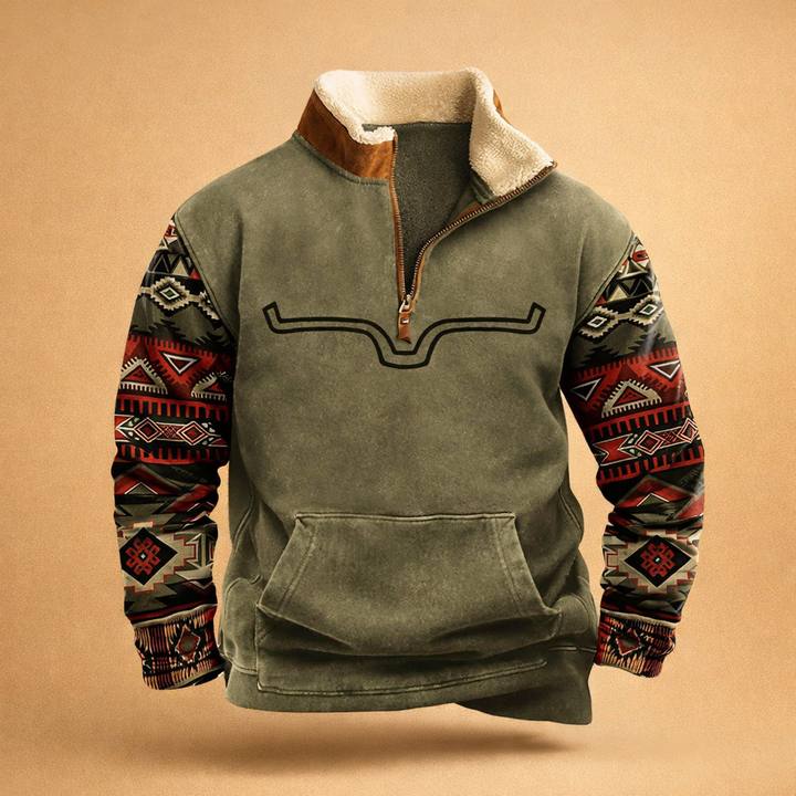 Herrenstrickjacke mit Reißverschluss - Warme Strick-Cardigan, Lockere Passform