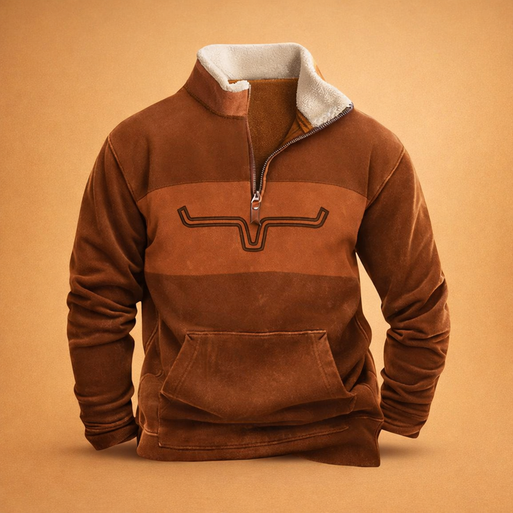 Herrenstrickjacke mit Reißverschluss - Warme Strick-Cardigan, Lockere Passform