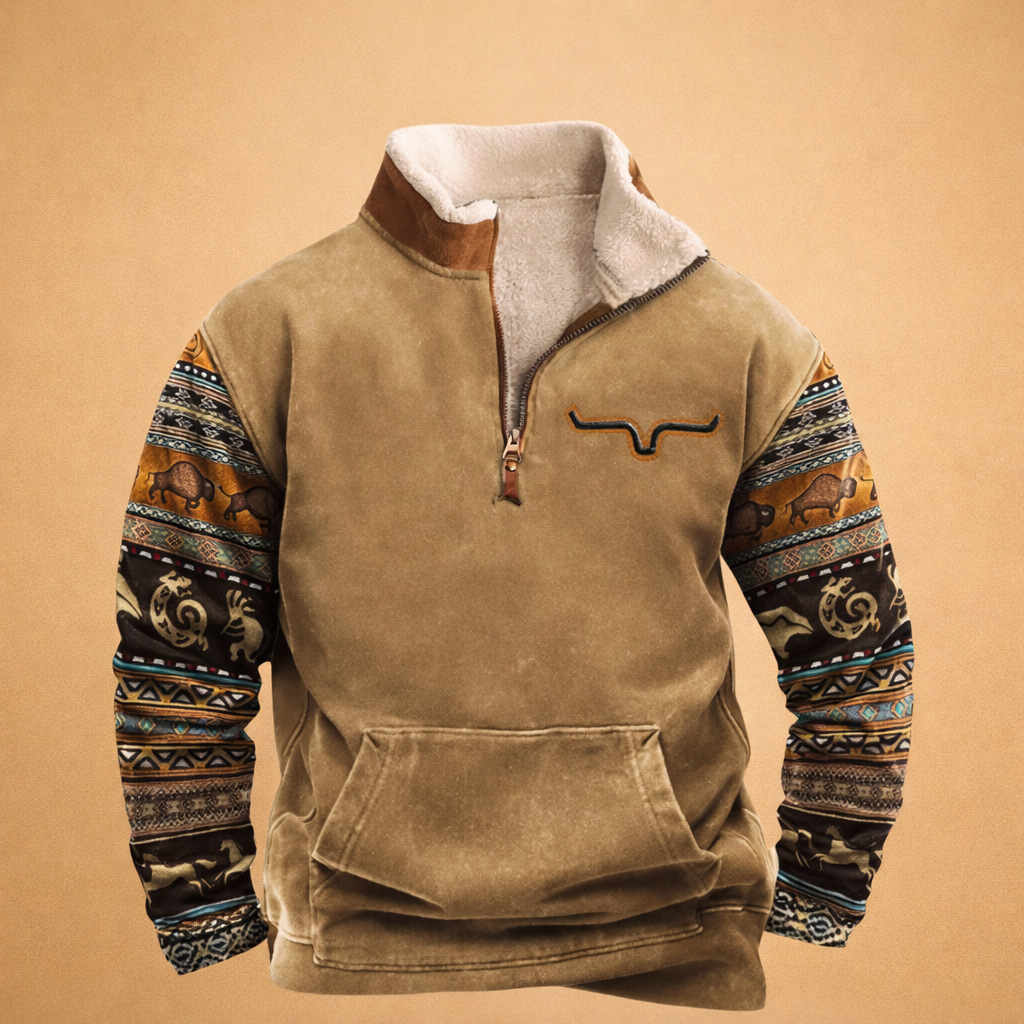 Herrenstrickjacke mit Reißverschluss - Warme Strick-Cardigan, Lockere Passform