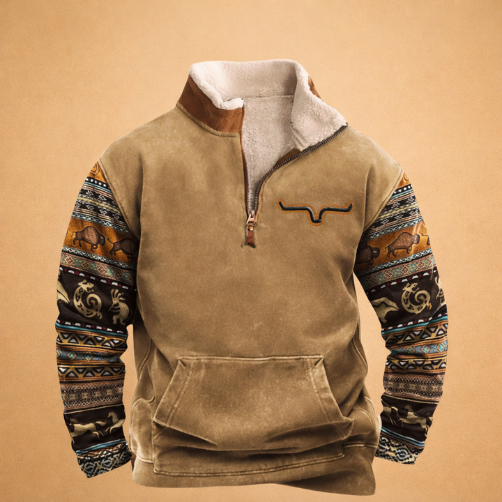 Herrenstrickjacke mit Reißverschluss - Warme Strick-Cardigan, Lockere Passform