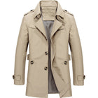 Herren Trenchcoat Doppelreihe mit Klassischem Revers