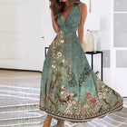 Jacqueline | Damen Ärmelloses Blumenkleid im A-Linien-Stil
