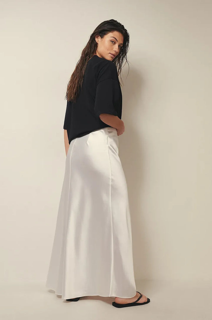 Adelia | Satin Maxi Rock für Damen
