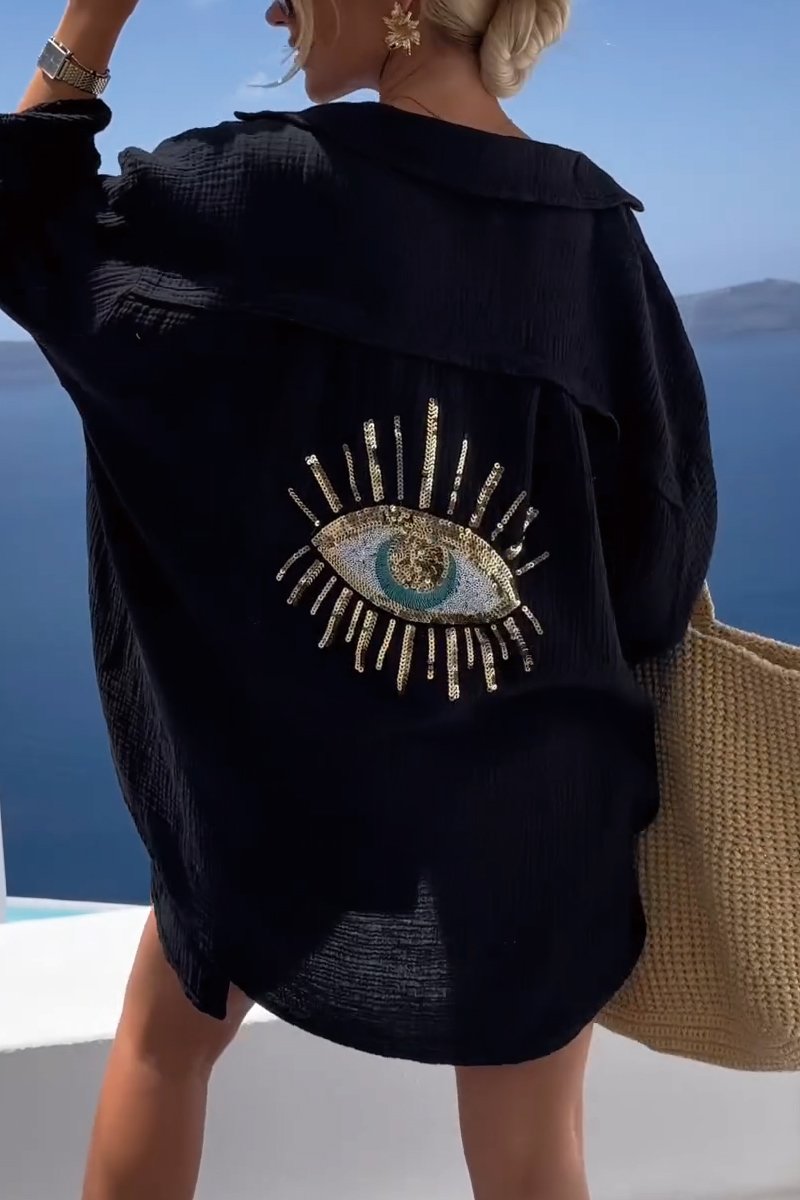 Oversize Baumwollhemd für Frauen | Lange Ärmel