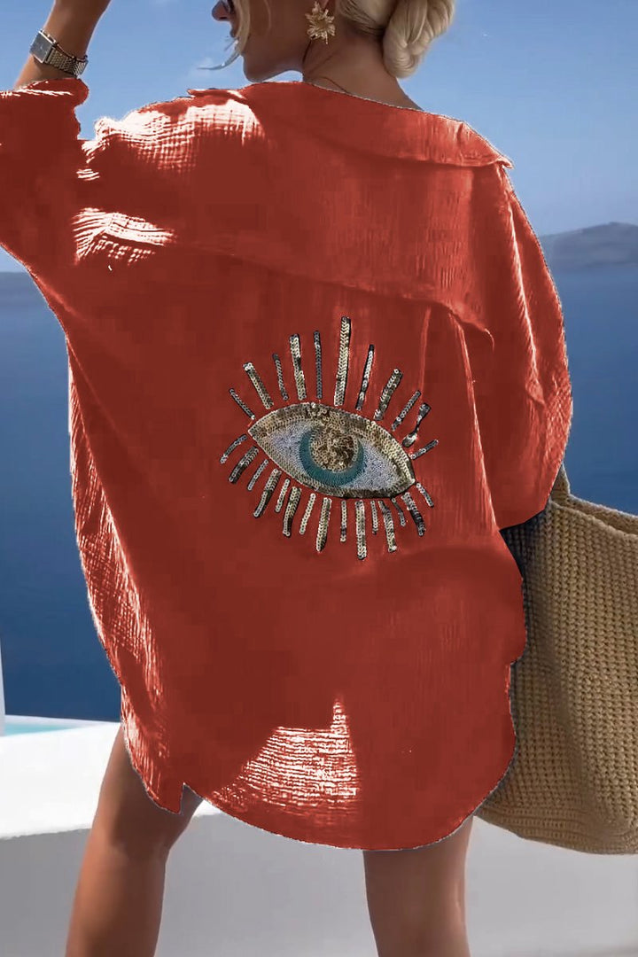 Oversize Baumwollhemd für Frauen | Lange Ärmel
