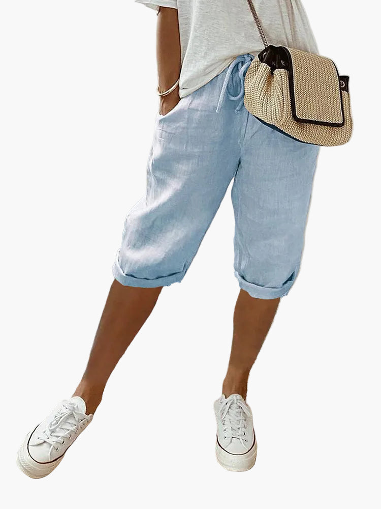 Kurze Damenhose mit Kordel – Stilvolle Bermudashorts für den Sommer, den Alltag und den Urlaub